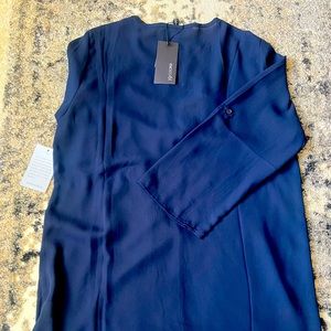 Navy Blue 3/4 roll sleeve tunic top. New with tag.